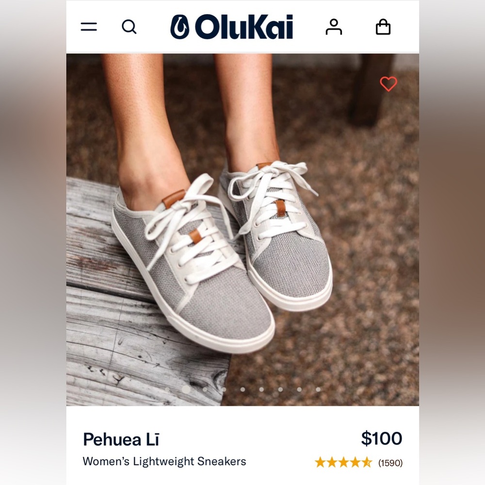 OluKai Pehuea Li Womens size 10 in Tapa shoes sneakers